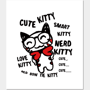 Cute, Smart, & Nerd Kitty Posters and Art